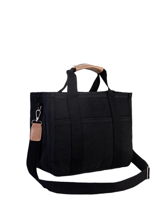 Multiple Compartments Canvas Tote