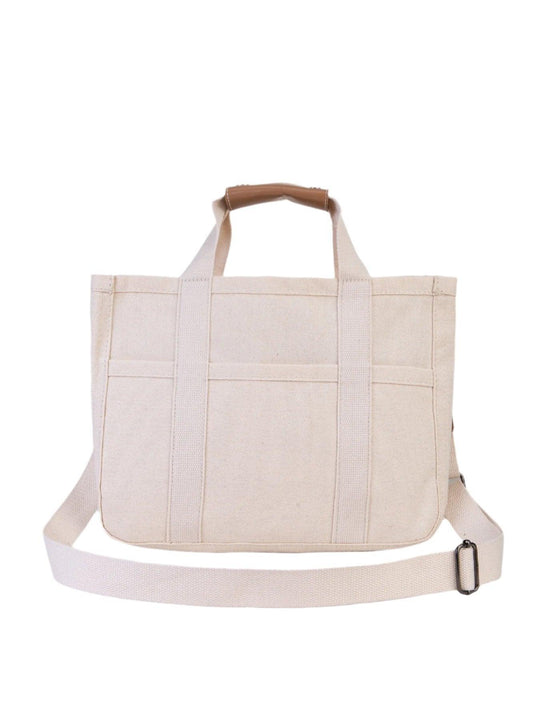 Multiple Compartments Canvas Tote